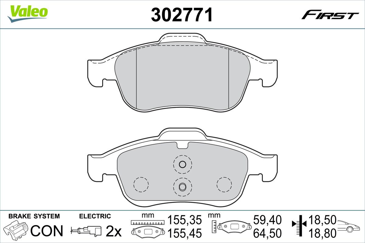 Set placute frana,frana disc 302771 VALEO